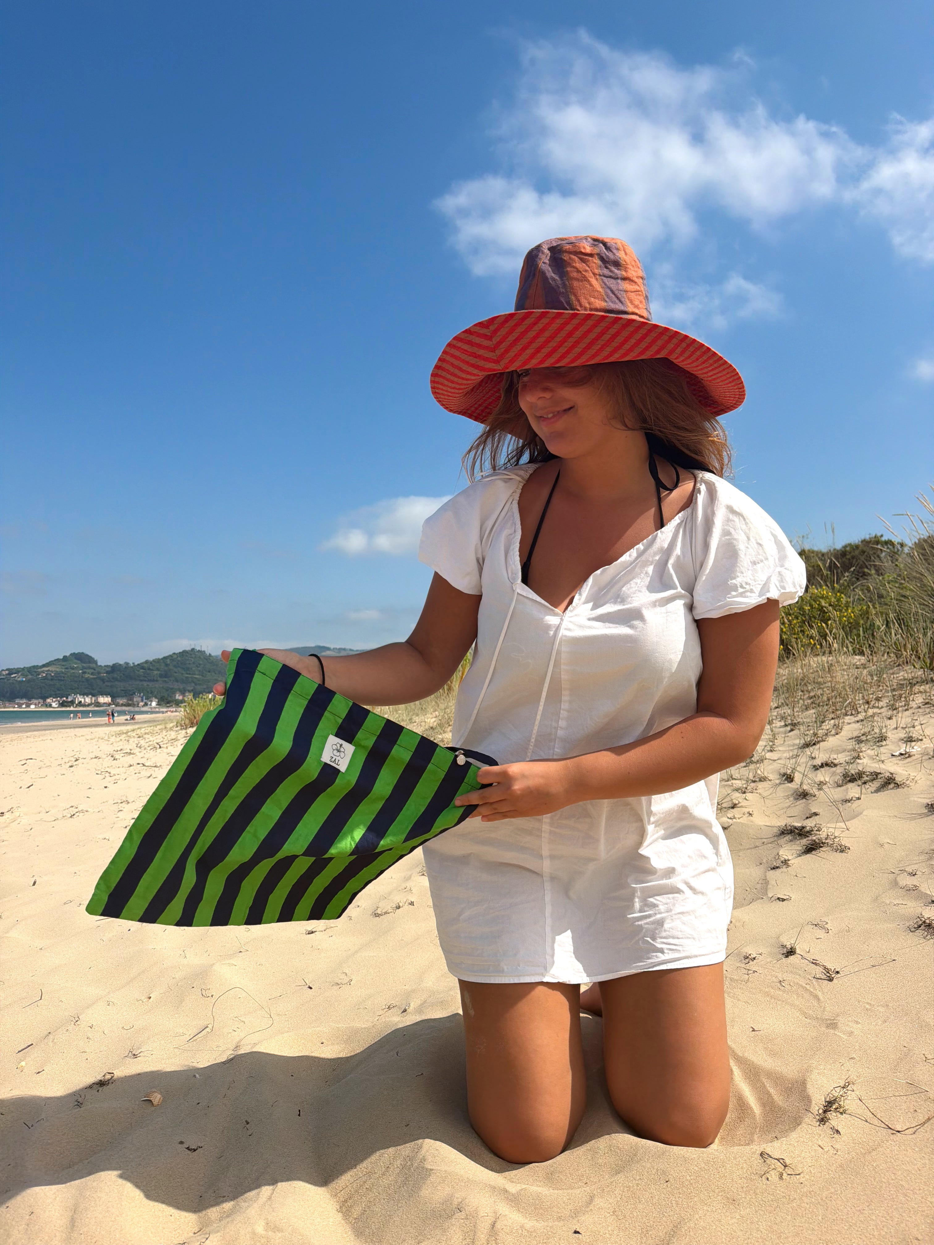 Bolsa de playa - Verde & Azul