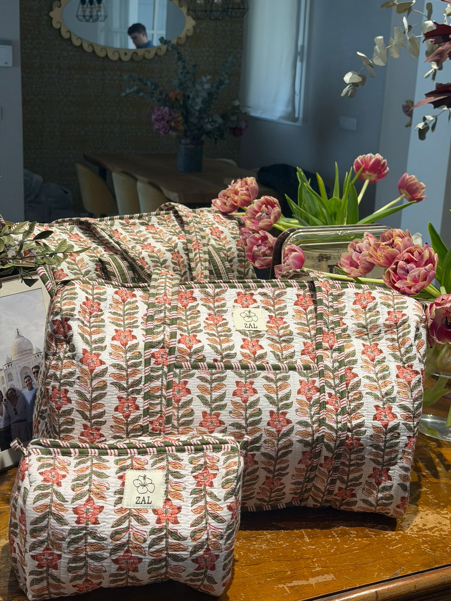 Bolso Viaje - Blanco Floral