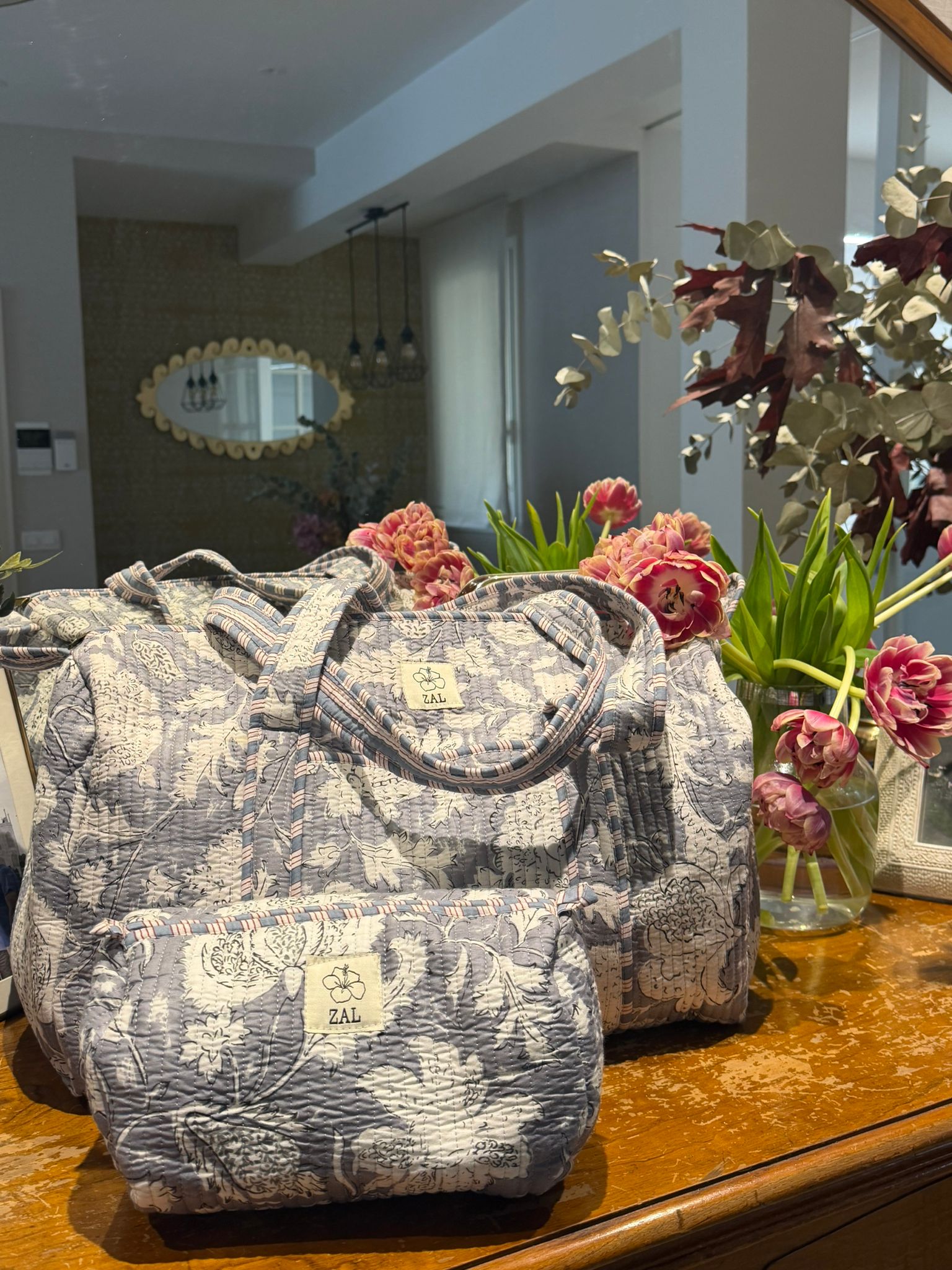 Bolso Viaje - Azul Floral