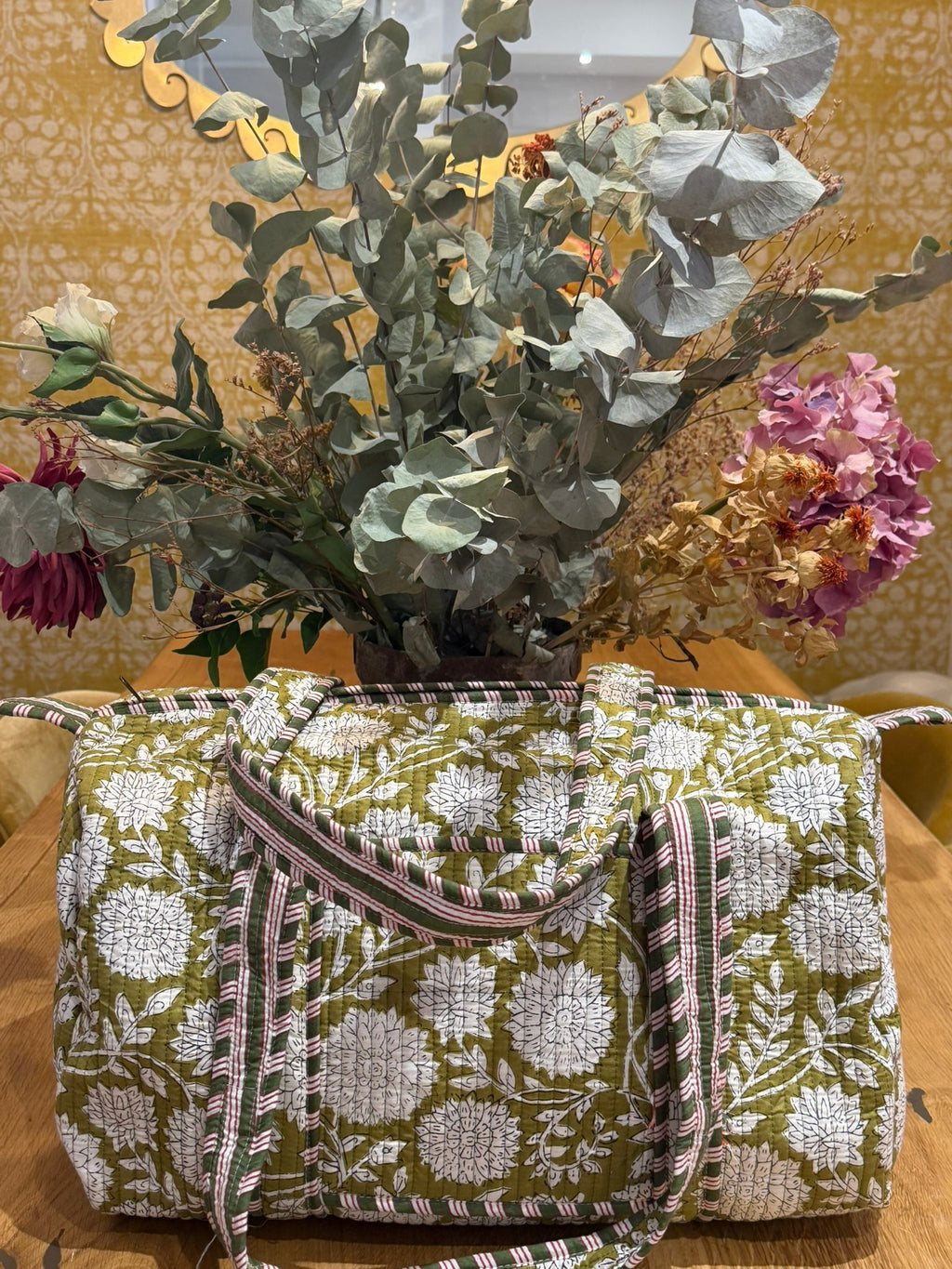 Bolso Viaje - Verde Floral