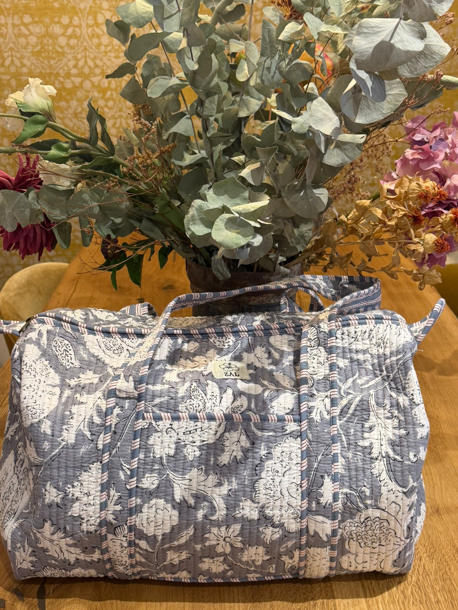 Bolso Viaje - Azul Floral