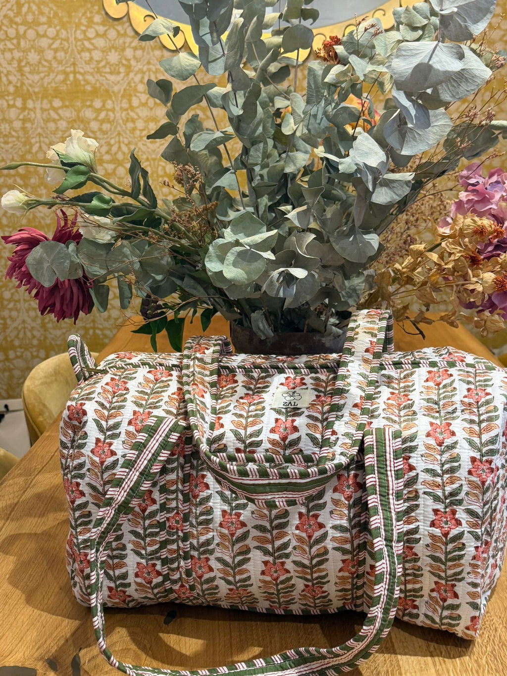 Bolso Viaje - Blanco Floral