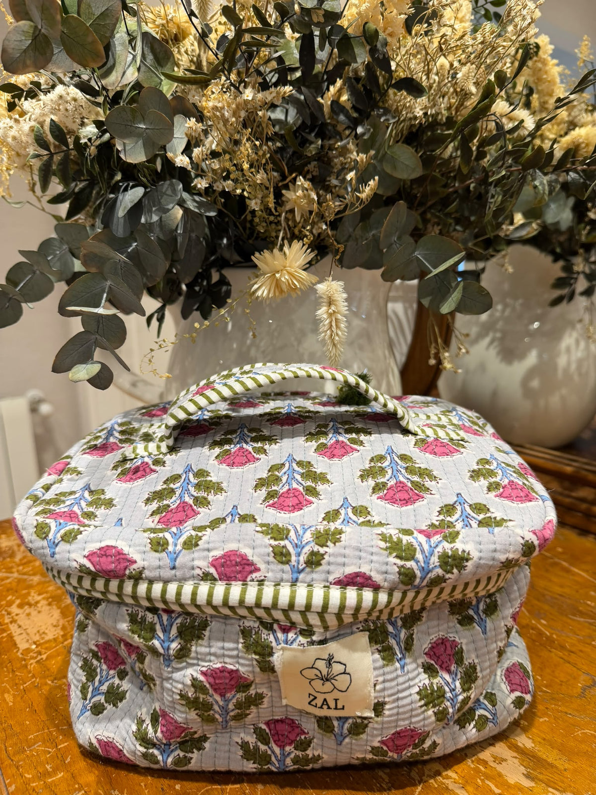 Neceser XL - Gris Floral