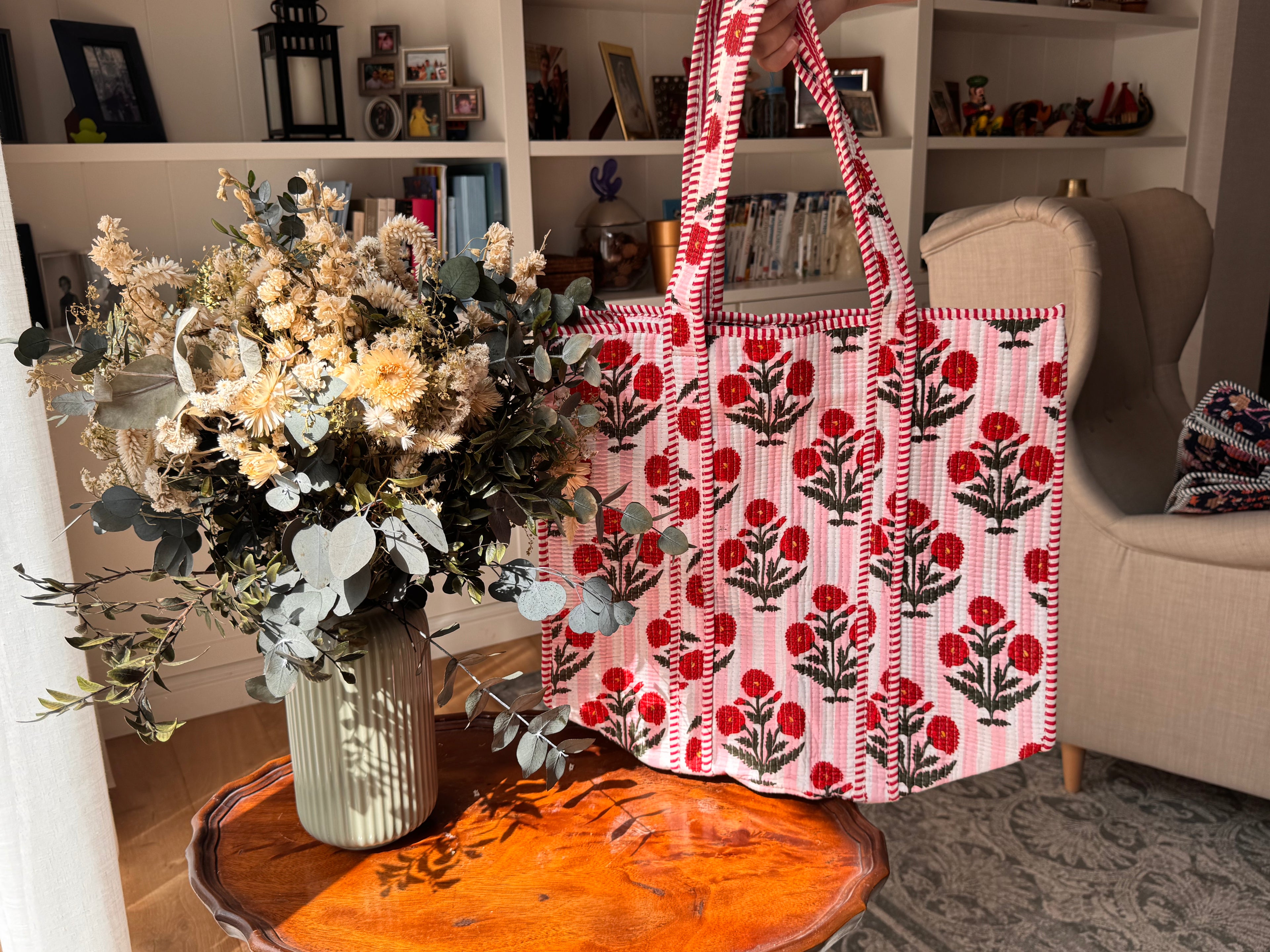 Totte Bag - Rayas Floral